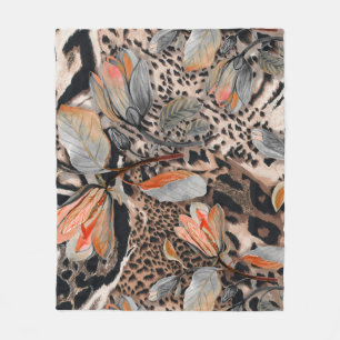 Wilde Afrikaanse dierlijke huid patroon Fleece Deken