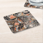 Wilde Afrikaanse dierlijke huid patroon Kartonnen Onderzetters (Schuin)