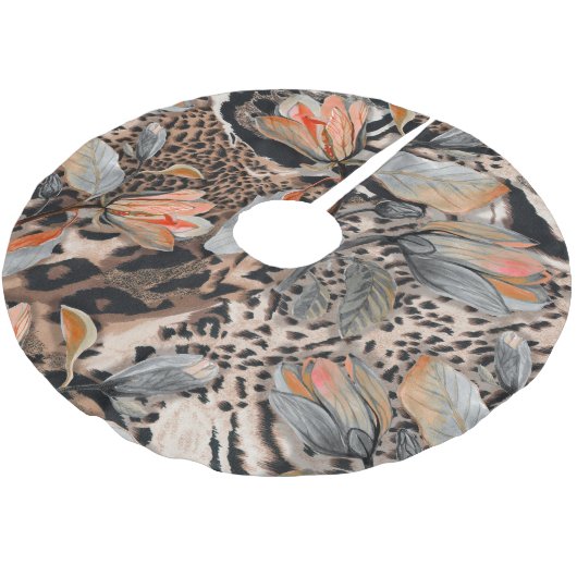 Wilde Afrikaanse dierlijke huid patroon Kerstboom Rok (Gekanteld)