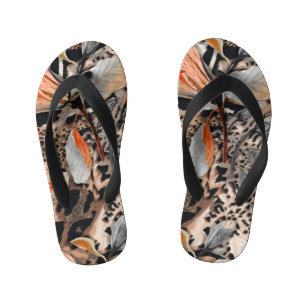 Wilde Afrikaanse dierlijke huid patroon Kinder Teenslippers