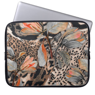 Wilde Afrikaanse dierlijke huid patroon Laptop Sleeve
