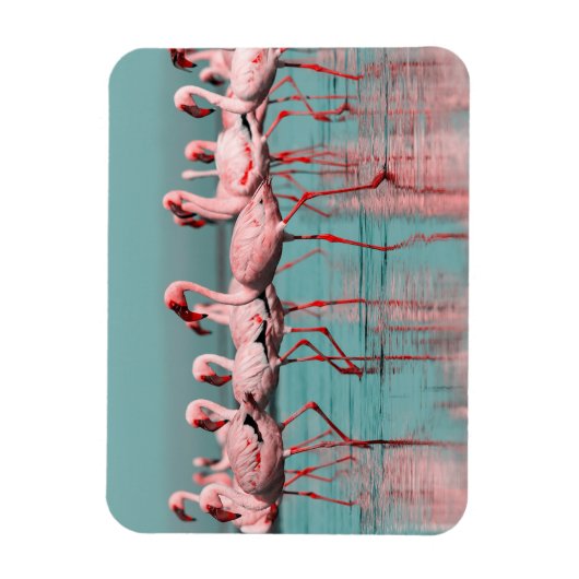 Wilde Afrikaanse flamingo's Magneet (Verticaal)