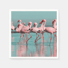 Wilde Afrikaanse flamingo's Servet