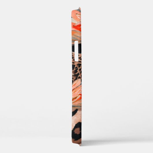 Wilde afrikaanse huid met bladerbloemen Case-Mate iPhone case (Achterkant / Rechts)