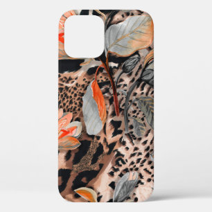 Wilde afrikaanse huid met bladerbloemen Case-Mate iPhone case