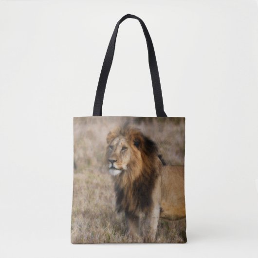 Wilde Afrikaanse Leeuw Tote Bag (Voorkant)