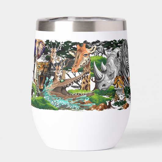 Wilde Afrikaanse savannedieren (Achterkant)