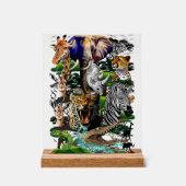 Wilde Afrikaanse savannedieren Acryl Bord (Voorkant)
