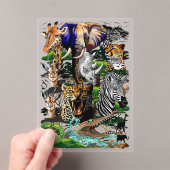 Wilde Afrikaanse savannedieren Acryl Uitnodigingen (Insitu (Draagbaar))