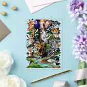Wilde Afrikaanse savannedieren Acryl Uitnodigingen (Insitu (Huwelijk))