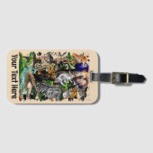 Wilde Afrikaanse savannedieren Bagagelabel (Voorkant (horizontaal))