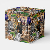 Wilde Afrikaanse savannedieren Bedankdoosjes (Achterkant)