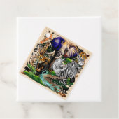 Wilde Afrikaanse savannedieren Bedankjes Labels (In situ)