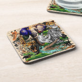 Wilde Afrikaanse savannedieren Bier Onderzetter (Linkerzijde)