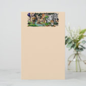 Wilde Afrikaanse savannedieren Briefpapier (Staand voorkant)