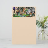 Wilde Afrikaanse savannedieren Briefpapier (Staand voorkant)