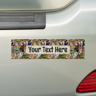 Wilde Afrikaanse savannedieren Bumpersticker