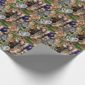 Wilde Afrikaanse savannedieren Cadeaupapier (Hoek)