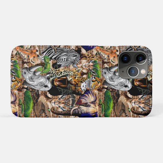 Wilde Afrikaanse savannedieren Case-Mate iPhone Case (Achterkant (horizontaal))