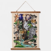 Wilde Afrikaanse savannedieren Hangend Wandkleed (Voorkant)