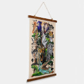 Wilde Afrikaanse savannedieren Hangend Wandkleed (Gebogen)