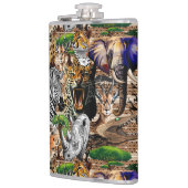 Wilde Afrikaanse savannedieren Heupfles (Links)