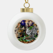 Wilde Afrikaanse savannedieren Keramische Bal Ornament (Voorkant)