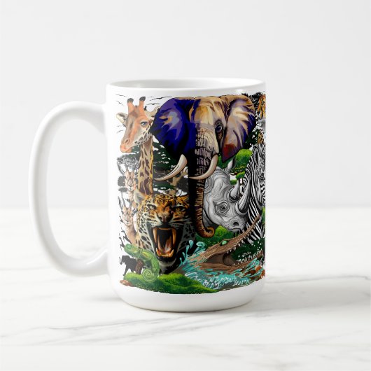 Wilde Afrikaanse savannedieren Koffiemok (Links)