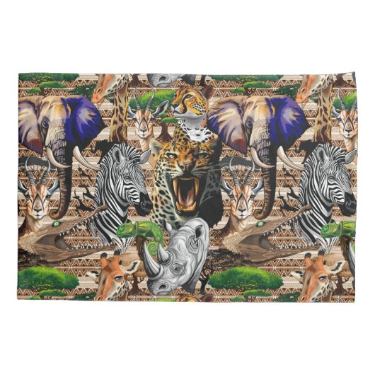 Wilde Afrikaanse savannedieren Kussensloop (Achterkant)