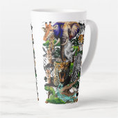 Wilde Afrikaanse savannedieren Latte Mok (Rechterhoek)