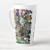 Wilde Afrikaanse savannedieren Latte Mok (Linkerhoek)