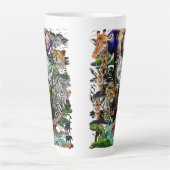 Wilde Afrikaanse savannedieren Latte Mok (Voorkant)