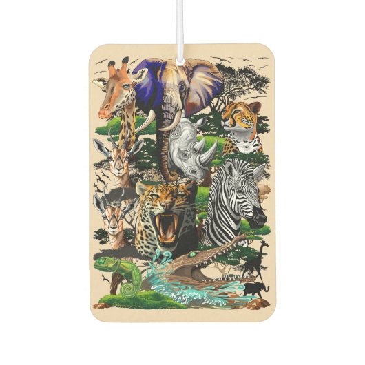 Wilde Afrikaanse savannedieren Luchtverfrisser (Voorkant)