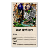 Wilde Afrikaanse savannedieren Magnetisch Visitekaartje (Voorkant Verticaal)