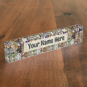 Wilde Afrikaanse savannedieren Naambordje (Zijkant)