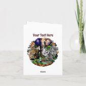 Wilde Afrikaanse savannedieren Notitiekaartje (Achterkant)