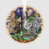 Wilde Afrikaanse savannedieren Ornament (achterkant)