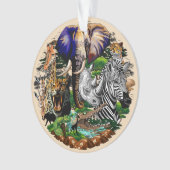 Wilde Afrikaanse savannedieren Ornament (voorkant)