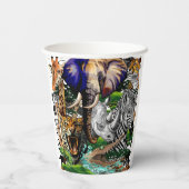 Wilde Afrikaanse savannedieren Papieren Bekers (Achterkant)