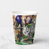 Wilde Afrikaanse savannedieren Papieren Bekers (Voorkant)