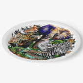 Wilde Afrikaanse savannedieren Papieren Bordje (Gekanteld)