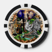 Wilde Afrikaanse savannedieren Poker Chips (Voorkant)