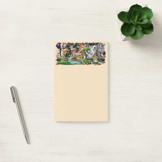 Wilde Afrikaanse savannedieren Post-it® Notes (Kantoor)
