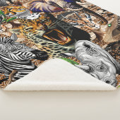 Wilde Afrikaanse savannedieren Sherpa Deken (3/4)