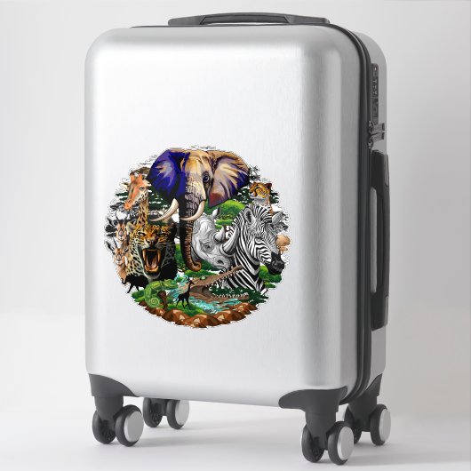 Wilde Afrikaanse savannedieren Sticker (Koffer)
