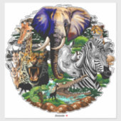 Wilde Afrikaanse savannedieren Sticker (Vel)