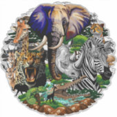Wilde Afrikaanse savannedieren Sticker (Voorkant)
