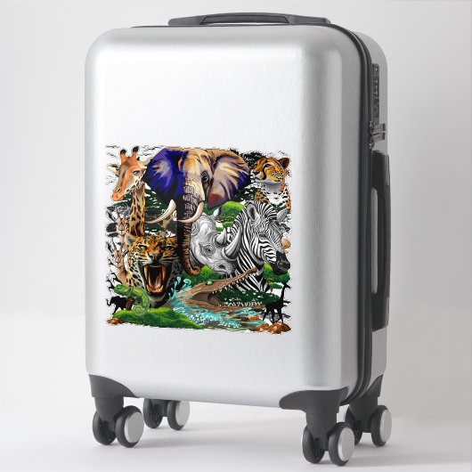Wilde Afrikaanse savannedieren Sticker (Koffer)