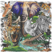 Wilde Afrikaanse savannedieren Sticker (Voorkant)