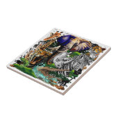 Wilde Afrikaanse savannedieren Tegeltje (Zijkant)